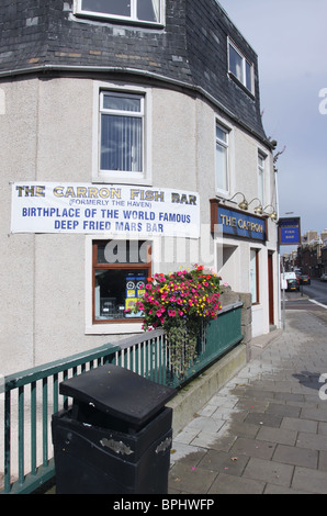 Extérieur de la carron fish bar berceau de la barre mars frite stonehaven ecosse Août 2010 Banque D'Images