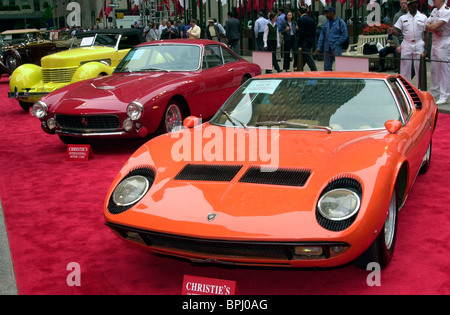 Frank Sinatra's 1970 Lamborghini Miura P400, châssis 4407 sur l'affichage à New York Banque D'Images