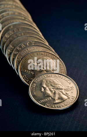 US Coins close up shot Banque D'Images