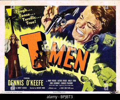 T-MEN affiche de film (1947) Banque D'Images
