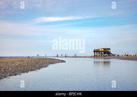 Maison de plage, guindée, Schleswig-Holstein, Allemagne Banque D'Images