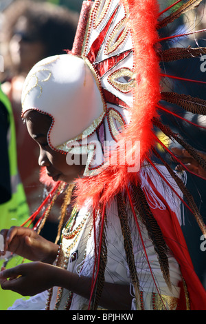 Jeune artiste au carnaval de Notting Hill London 2010 Banque D'Images