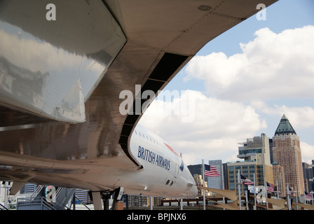 Condorde sur pier 86 à New York, juste à côté de l'Intrepid museum Banque D'Images