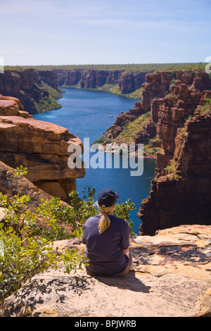 L'avis du roi George River au-dessus de l'Australie de l'Ouest tombe King George Banque D'Images