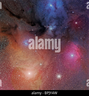La région de starforming Rho Ophiuchus. Banque D'Images