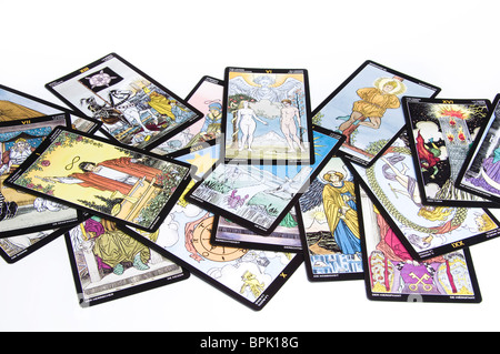 Cartes de tarot isolated Banque D'Images