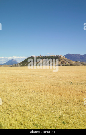 Village perché de Berdun, Espagne Banque D'Images