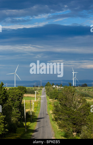 Éoliennes sur Tug Hill Plateau, plus grand projet d'énergie éolienne dans l'État de New York, comté de Lewis Banque D'Images