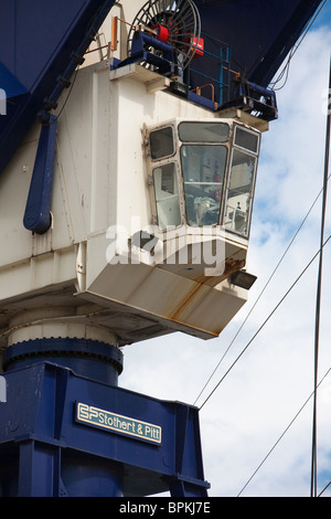 Grues de 10 tonnes à Hartlepool Docks, Hartlepool, Cleveland Banque D'Images