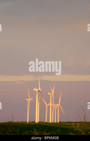 Éoliennes sur Tug Hill Plateau, plus grand projet d'énergie éolienne dans l'État de New York, comté de Lewis Banque D'Images