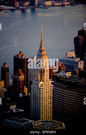 Photo aérienne du Chrysler Building à New York. Banque D'Images