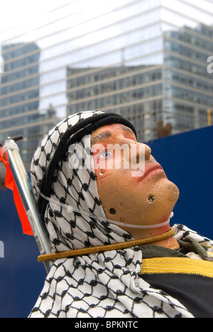 Protestation du centre islamique près de ground zero, le centre-ville de Manhattan, dimanche 22 août, 2010 Banque D'Images
