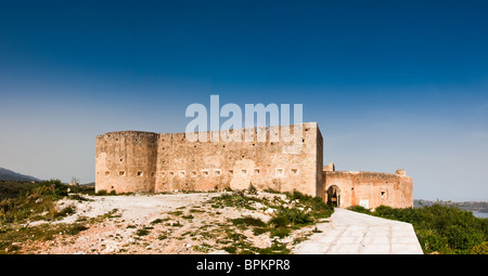 Koulos forteresse turque à Aptera antique en Crète, Grèce. Banque D'Images