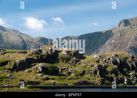 Le CWM Idwal prises de Llyn Ogwen Banque D'Images