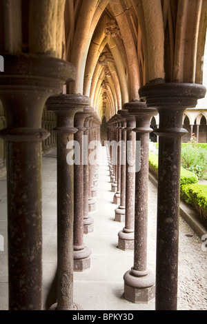 Intérieur de l'abbaye du Mont Saint-Michel, Normandie, France Banque D'Images