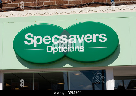 Opticiens Specsavers sign Banque D'Images