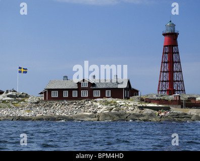 Pater Noster, est un phare et le nom d'un petit archipel dangereux pour la navigation, sur la côte occidentale de la Suède. Banque D'Images