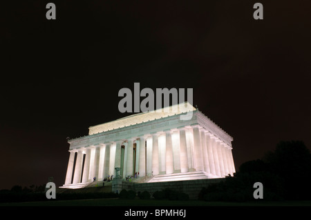 WASHINGTON DC, USA - Extérieur photo de nuit du Lincoln Memorial Banque D'Images