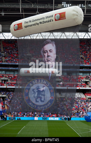 Chelsea v Manchester United, bouclier de la Communauté, au stade de Wembley, Londres, Royaume-Uni. Août 2010 Banque D'Images