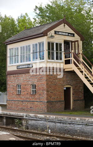 Fort Signal musée ferroviaire de logement sur la plate-forme de station à Llandrindod Wells Powys Pays de Galles UK Banque D'Images