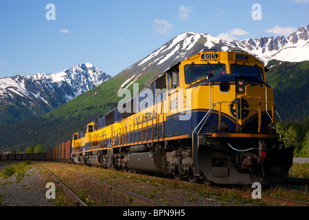 Alaska Railroad, Seward, Alaska. Banque D'Images