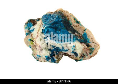 Jasper Bleu Azurite Malachite apatite minéral cristal de roche en pierre trouvés dans les "Rocky Mountains" Banque D'Images