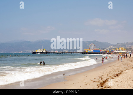 La plage de Santa Monica en Californie, USA Banque D'Images