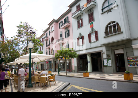 Rua Fernão Ornelas à Funchal - Madeira Banque D'Images