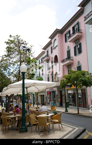 Rua Fernão Ornelas à Funchal - Madeira Banque D'Images