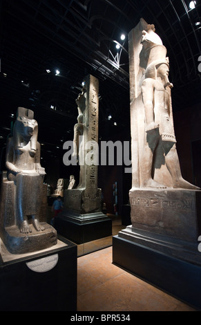 Italie, Turin, la staue de hall le Museo Egizio Banque D'Images