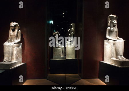 Italie, Turin, la staue de hall le Museo Egizio Banque D'Images