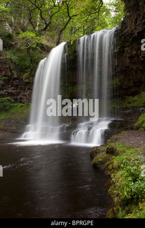 Sgwd yr Eira cascade ; Afon Hepste Brecon Beacons. Banque D'Images