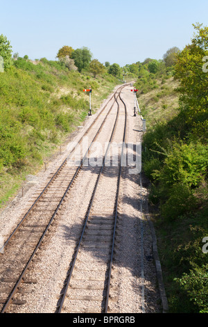 Le Gloucestershire Warwickshire railway line à Toddington, Gloucestershire Banque D'Images