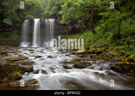 Sgwd yr Eira cascade ; Afon Hepste Brecon Beacons. Banque D'Images