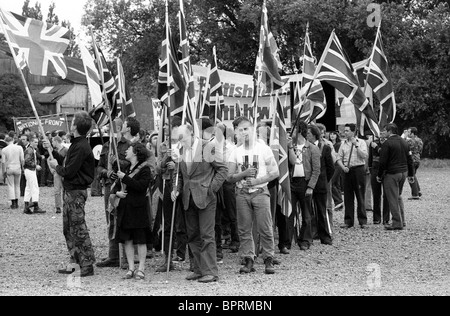 marche du Front national à Nuneaton le dimanche 1980 août. Photo de Dave Bagnall. Banque D'Images