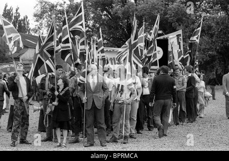 marche du Front national à Nuneaton le dimanche 1980 août. Photo de Dave Bagnall. Banque D'Images