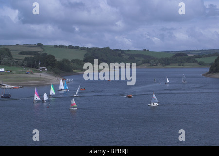 Course de canot sur le lac Wimbleball. Le Somerset. UK Banque D'Images