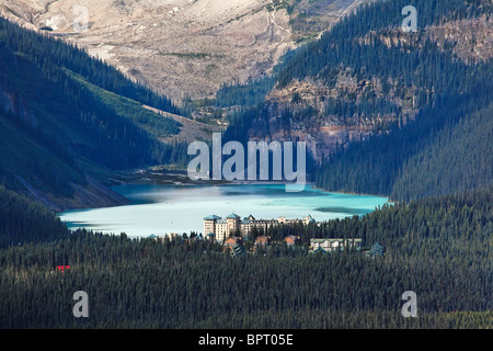 Portrait du Chateau Lake Lousie0, Alberta, Canada Banque D'Images