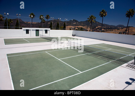 Court de tennis, Hearst Castle, Californie, États-Unis d'Amérique Banque D'Images