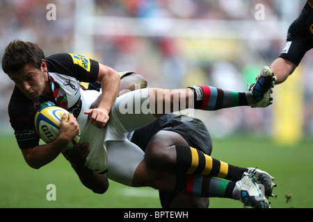 Le deuxième match de la double récolte de Twickenham, London Wasps v Harlequins. Banque D'Images