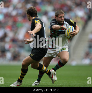 Il deuxième match de la double récolte de Twickenham, London Wasps v Harlequins. Banque D'Images