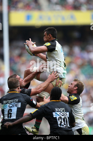 Le deuxième match de la double récolte de Twickenham, London Wasps v Harlequins. Banque D'Images