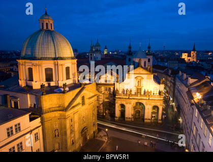 Église de St François et St Salvator à Prague, République tchèque. Banque D'Images