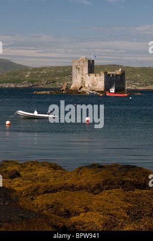 Kisimul Château est situé dans la région de Castlebay sur l'île de Barra, Western Isles Hébrides extérieures. L'Écosse. 6531 SCO Banque D'Images