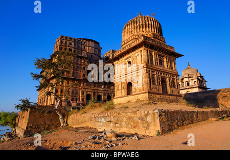 Chhatris, Orchha, Madhya Pradesh, Inde Banque D'Images