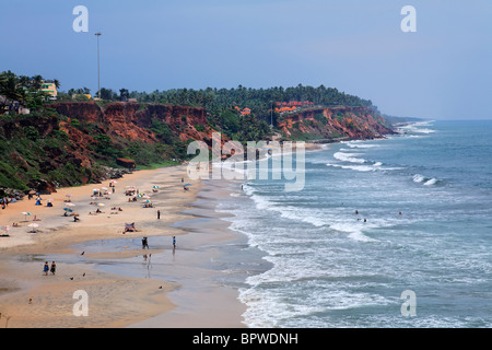 Papanasam Beach, Varkala, Kerala, Inde Banque D'Images