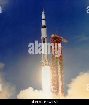 Lancement d'une fusée Saturn Apollo 11 (1969) Banque D'Images