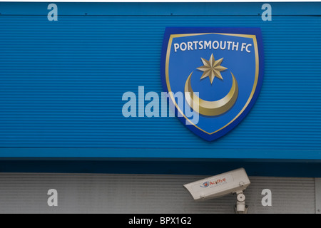 Portsmouth Football club logo / signe / motif Banque D'Images