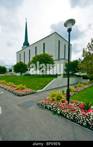 Le Mormon Temple Londres Eglise de la Latter Day Saints Newchapel Surrey England Banque D'Images