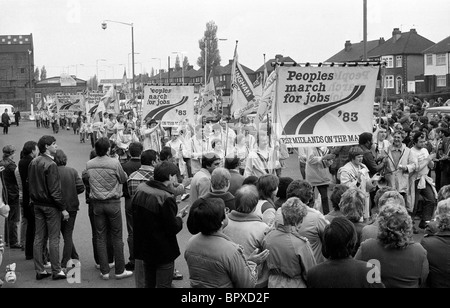 Peuples autochtones pour mars emplois à Wolverhampton Bilston 20/5/83 Banque D'Images